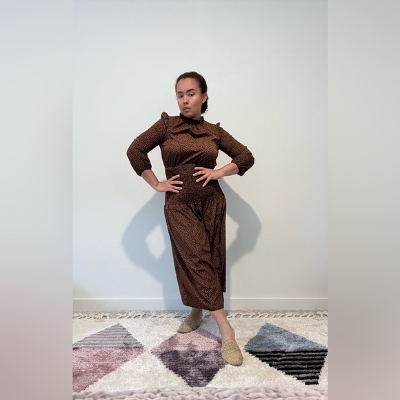 SHEIN Dresses & Skirts - SHEIN Elegant Brown Midi Dress